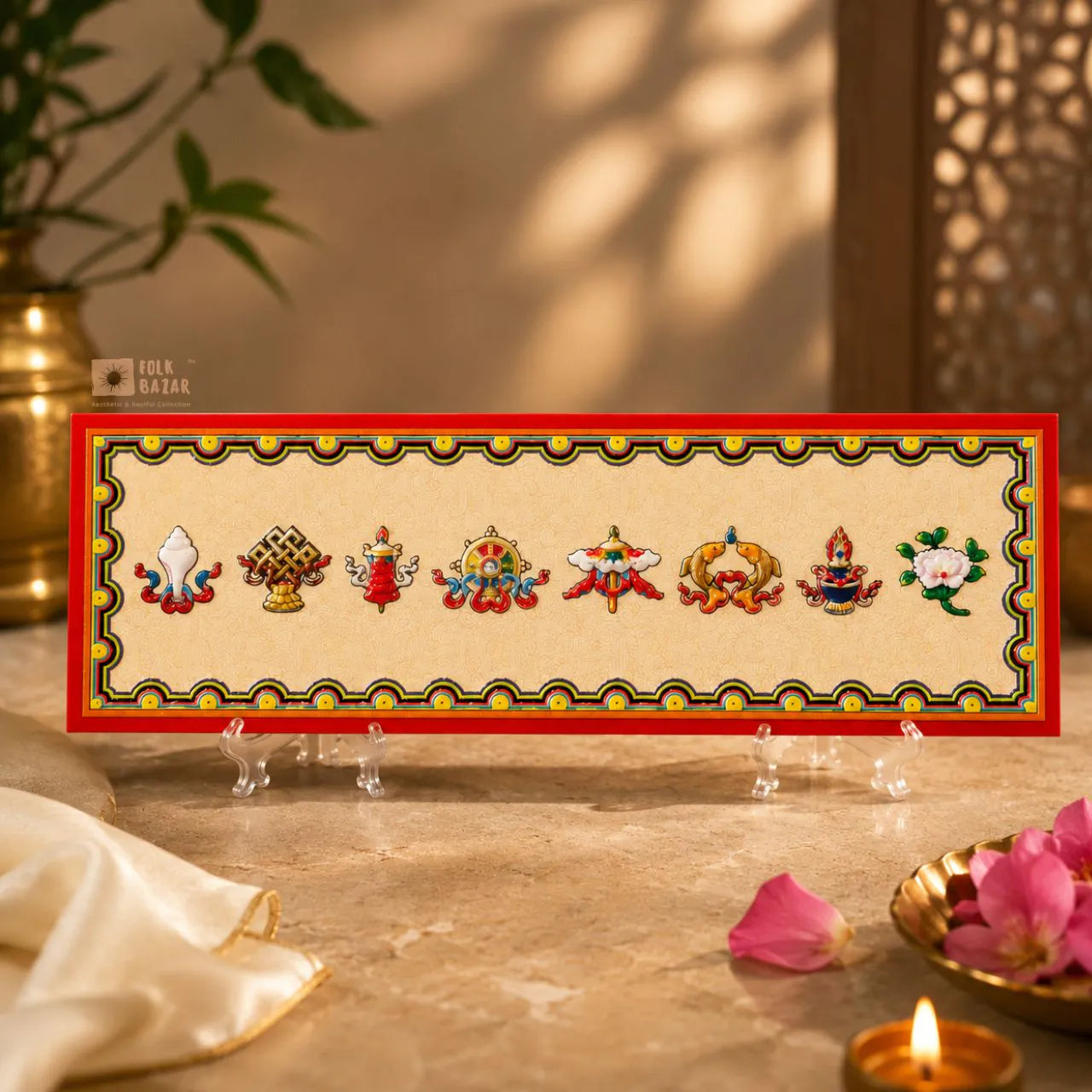Eight Lucky Signs Decorative Plaque